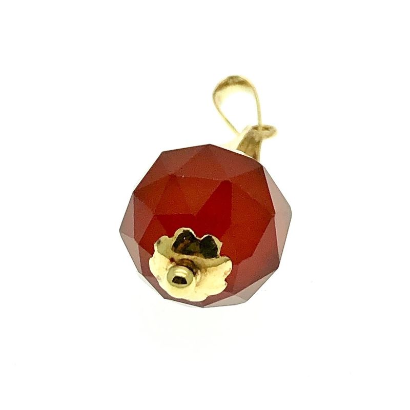 Image 3 of Gold antique pendant with carnelian