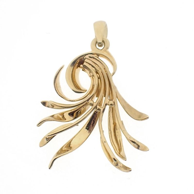Image 6 of Gold pendant with an abstract shape