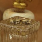 Image 2 of Two-tone gold stud earrings