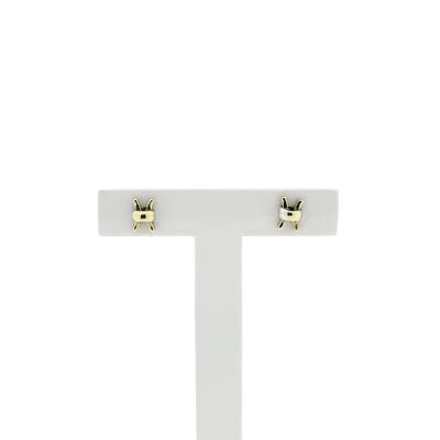 Image 1 of Two-tone gold stud earrings