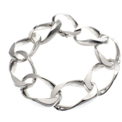 Image 1 of Sturdy silver gourmet bracelet | 21 cm
