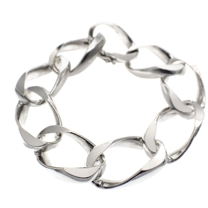 Image 1 of Sturdy silver gourmet bracelet | 21 cm