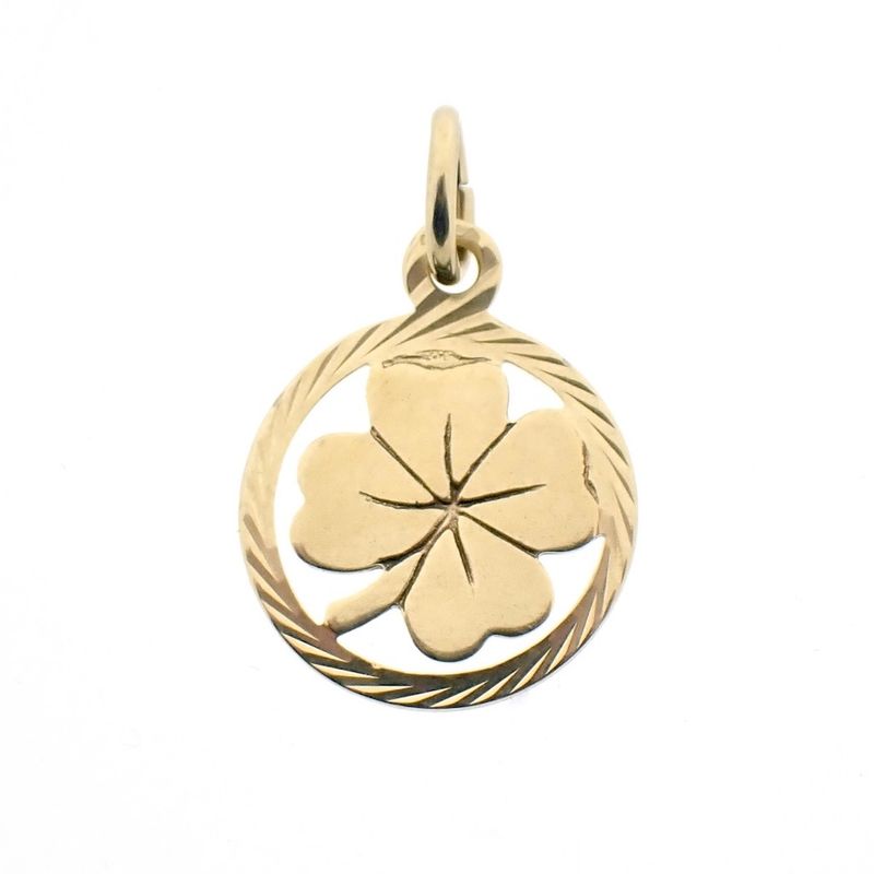 Image 1 of Gold pendant of a four-leaf clover