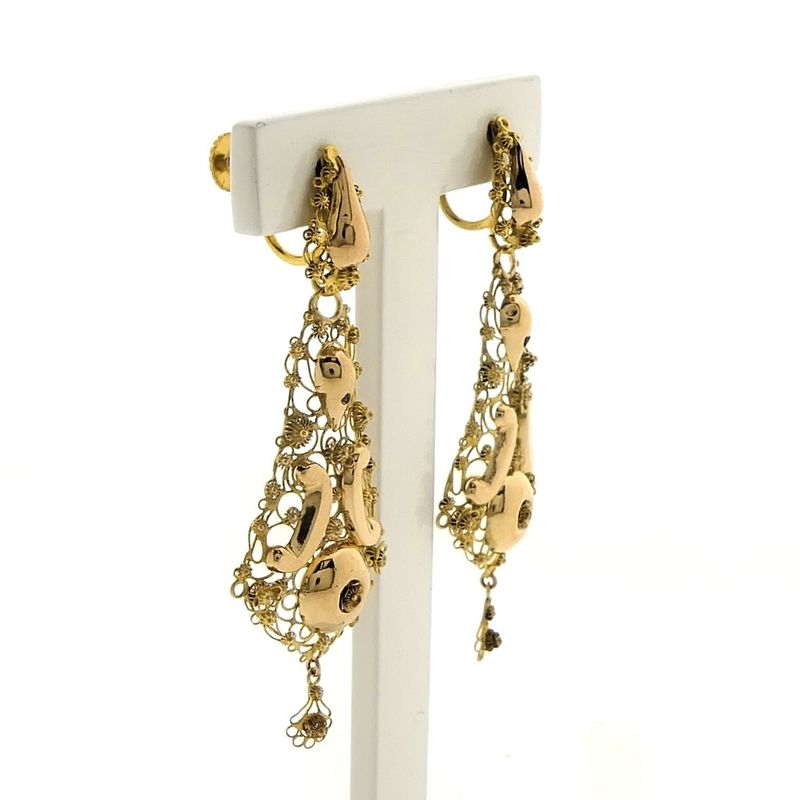 Image 3 of Vintage gold earrings