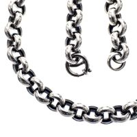 Silver jasseron necklace | 44 cm