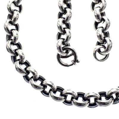 Image 1 of Silver jasseron necklace | 44 cm