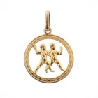 Image 1 of Gold pendant of the zodiac sign Gemini