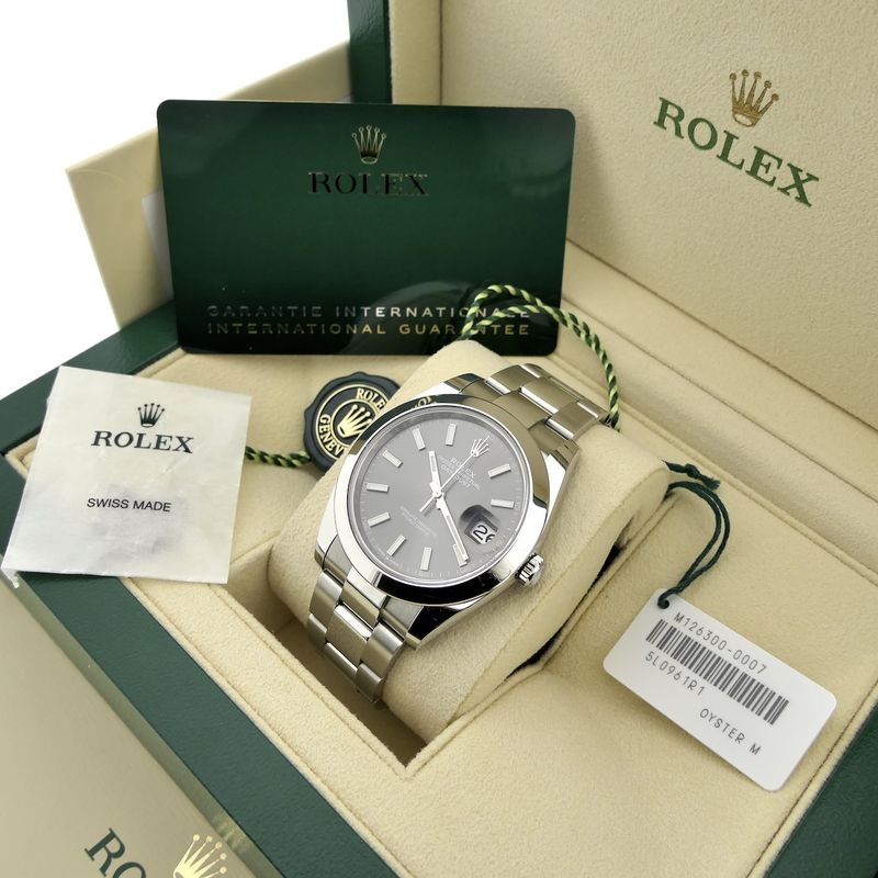 Image 20 of Rolex Datejust 41mm 'Rhodium' 126300; Automatic men's watch