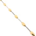 Image 5 of Bicolor gold bracelet set with diamonds; 0.16 ct.