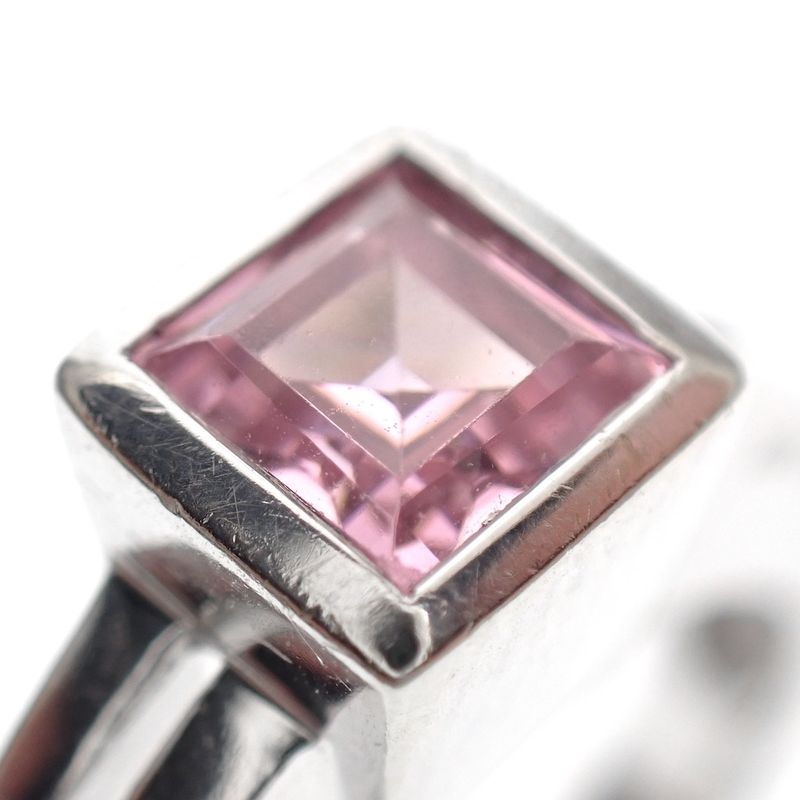 Image 4 of White gold ladies ring with kunzite