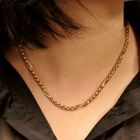 Image 11 of Gold foxtail link necklace | 43 cm