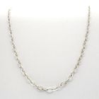 Image 4 of Silver ribbed anchor link chain | 70 cm