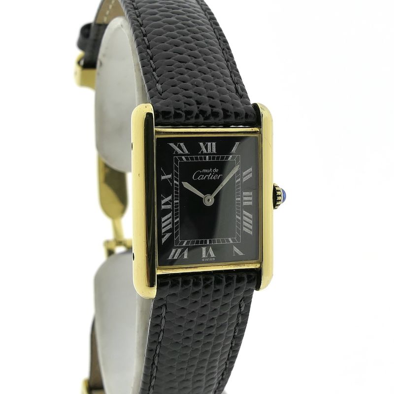Image 6 of Cartier Tank Vermeil; Vintage mechanical women's watch