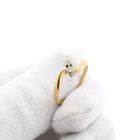 Image 9 of Gold toi et moi ring with diamonds; 0.03 ct.