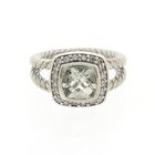 Image 5 of Silver ring set with prasiolite and diamond | 0.10 ct. | David Yurman