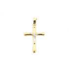 Image 1 of Bicolor Gold Cross Pendant