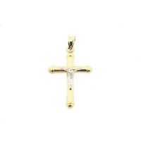 Bicolor Gold Cross Pendant