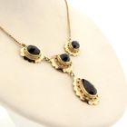 Image 8 of Antique gold necklace with garnet stones | 45 cm
