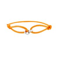 Forever Knots® Handmade Orange Satin Bracelet