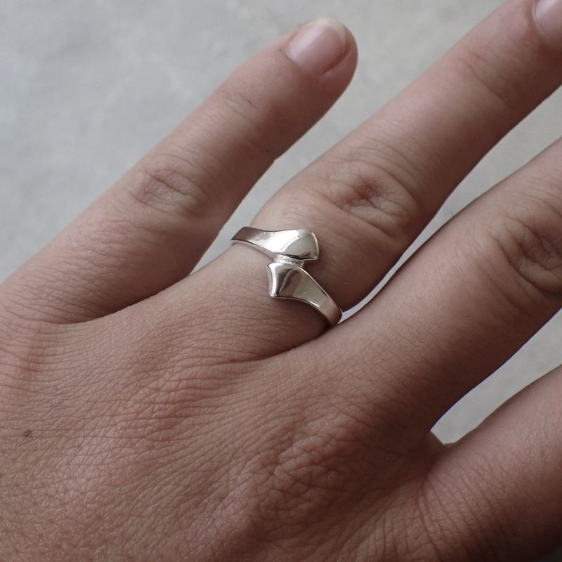 Image 2 of Silver ladies ring; fantasy