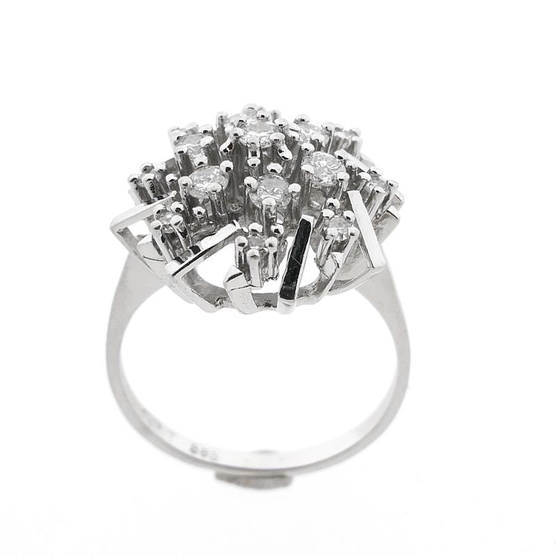 Image 3 of White gold cocktail ring with diamond | 0.5 ct.