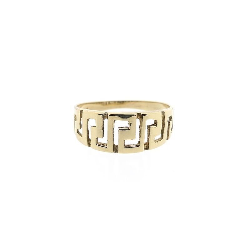 Image 3 of Vintage gold ring with meander pattern