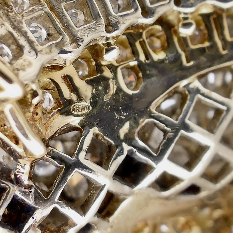 Image 15 of Exclusive two-tone gold butterfly brooch with ruby ​​and diamond; 5.44 ct.