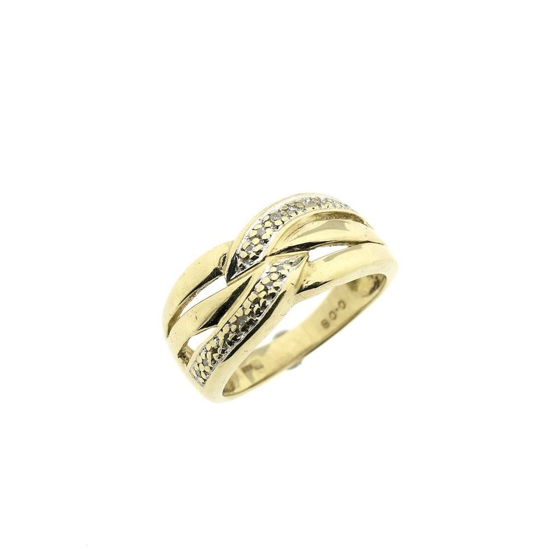 Image 1 of Gold ring with diamond 0.08 ct.
