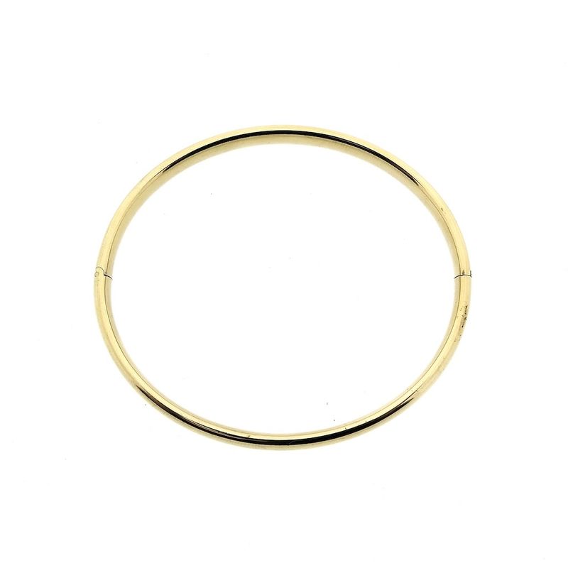 Image 3 of Gold smooth slave bracelet | Ø 65 mm