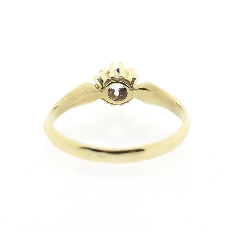Image 3 of Gold solitaire ring with zirconia