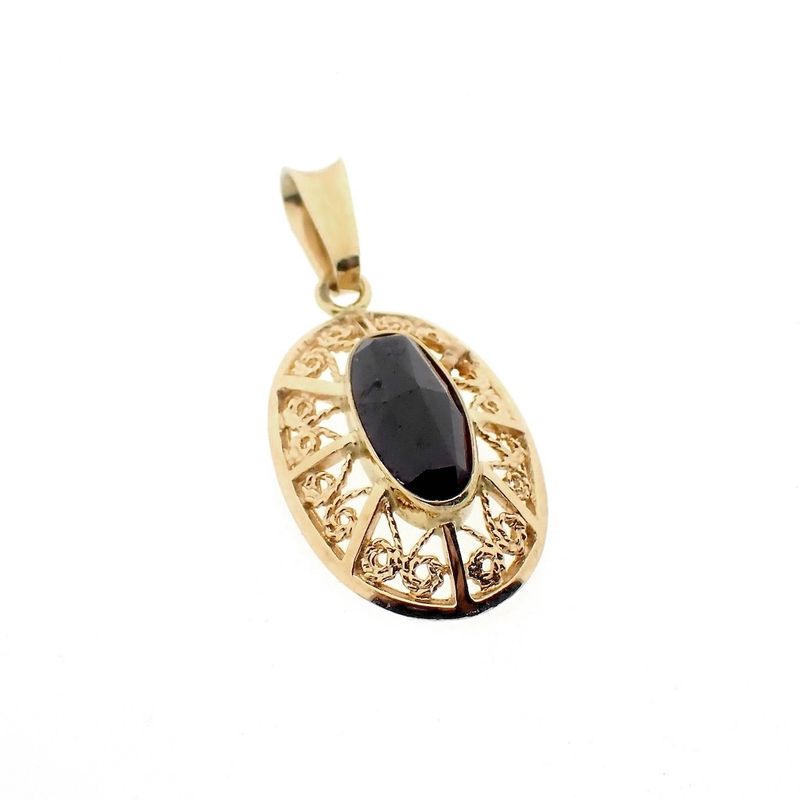 Image 6 of Gold pendant with garnet