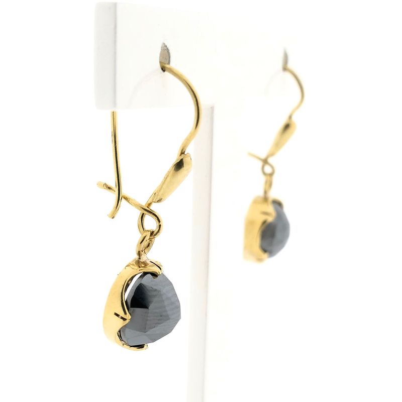 Image 5 of Gold Earrings with Hematite