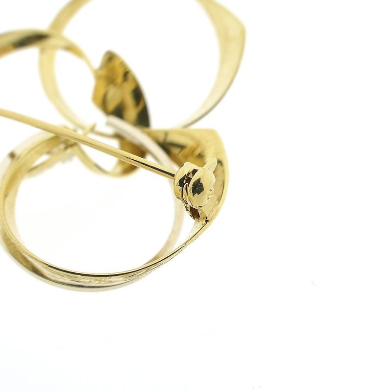 Image 5 of Two-tone gold brooch with diamond | 0.04 ct.