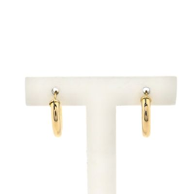 Image 1 of Gold hinged hoop earrings Ø 16.1 mm