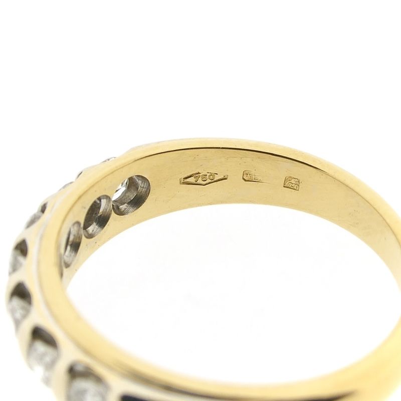 Image 9 of 18-karat two-tone gold ring with 0.42 ct. diamond