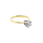 Image 5 of Gold solitaire ring with zirconia