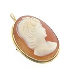 Image 9 of Vintage gold brooch/pendant with cameo
