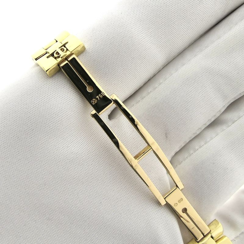 Image 8 of Baume & Mercier Hampton Milleis 65370; 18k gold women's watch with diamonds