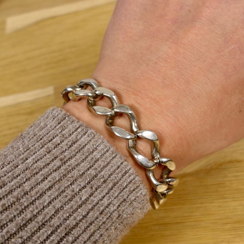 Image 10 of Silver Gourmet Link Bracelet