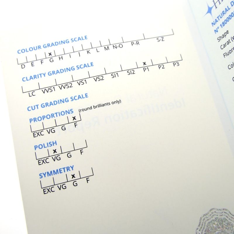 Image 10 of 0.41 ct. Brilliant cut diamond G/I1 + HRD Certificate - Natural diamond