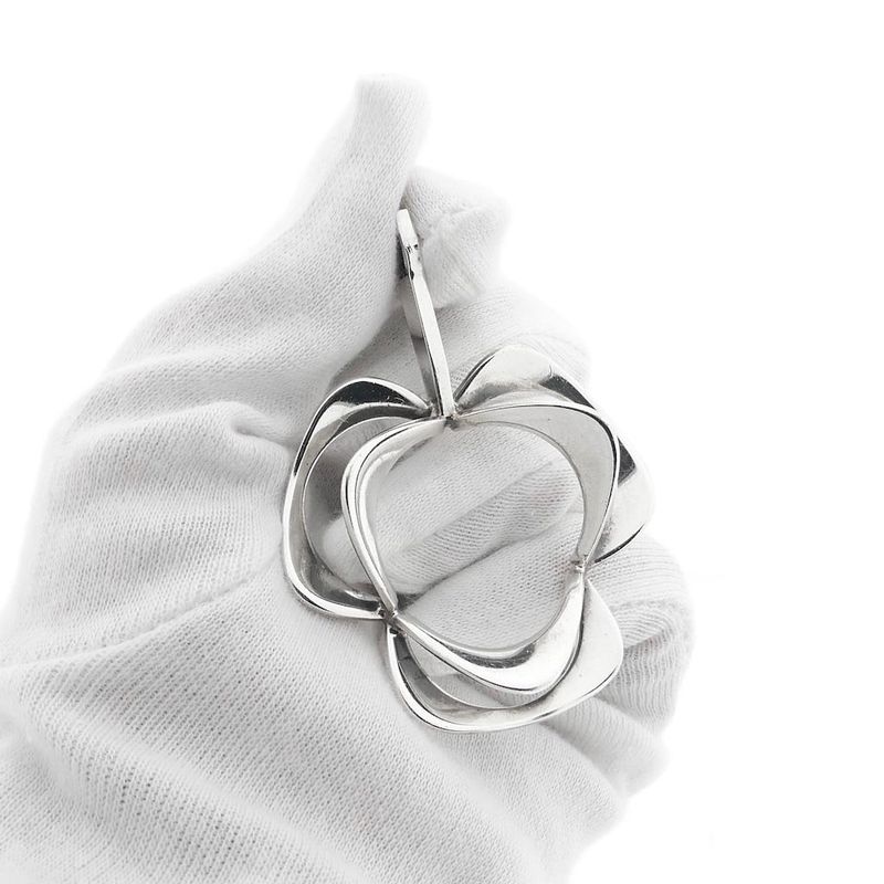 Image 7 of Abstract Silver Flower Pendant