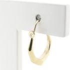 Image 5 of Gold faceted hoop earrings; Ø 12.3 mm