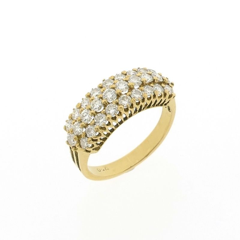 Image 1 of Gold ring with diamonds; 0.94 ct.
