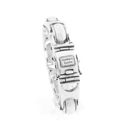Image 1 of Silver robust Buddha to Buddha bracelet | 20 cm