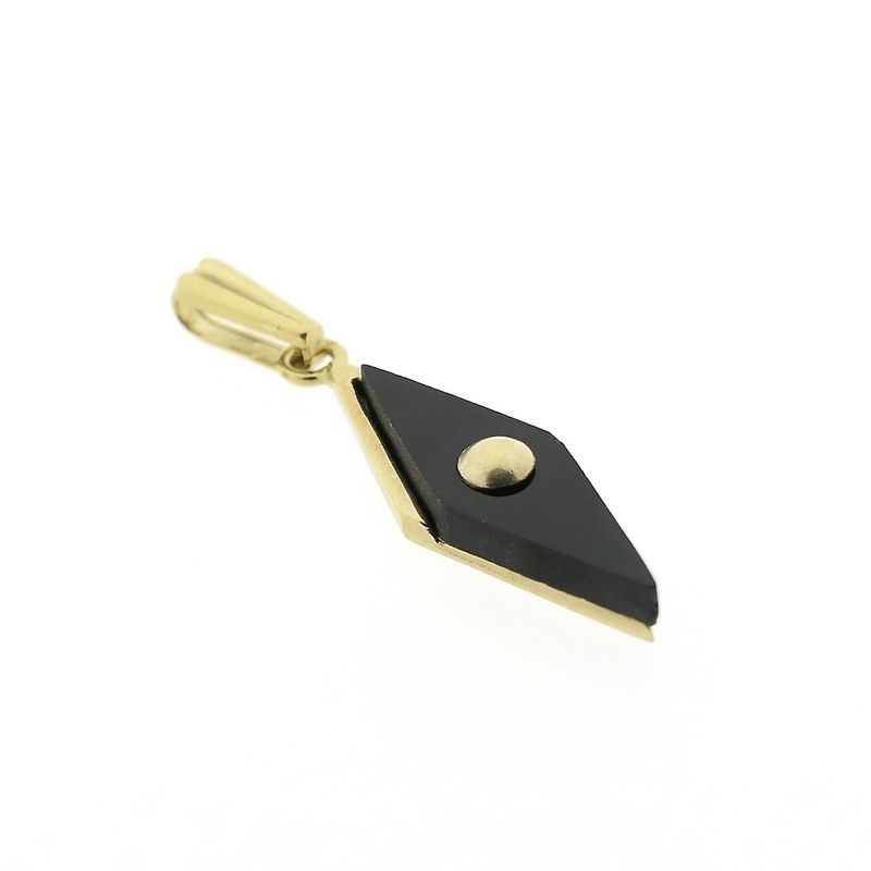 Image 3 of Gold pendant with onyx