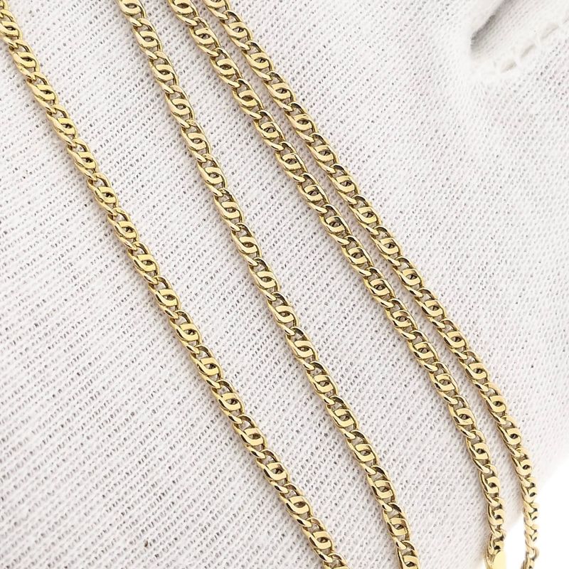 Afbeelding 7 van Gouden valkenoog schakelketting | 47 cm