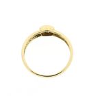 Afbeelding 5 van Gouden ring met saffier en diamant; 0,01 ct. 