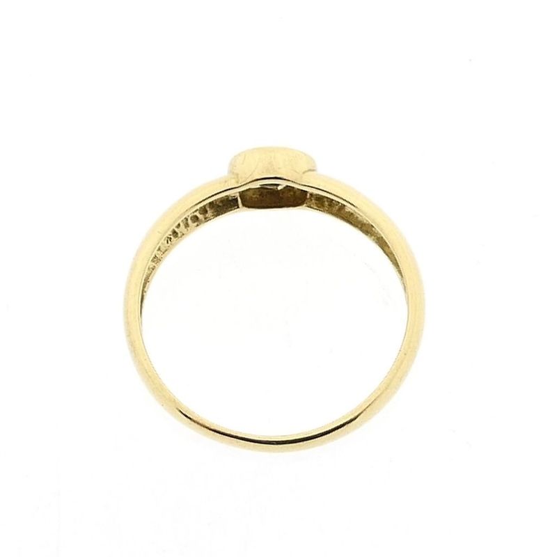 Afbeelding 5 van Gouden ring met saffier en diamant; 0,01 ct. 