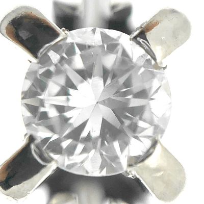 Image 2 of White gold solitaire ring; diamond 0.27 ct.