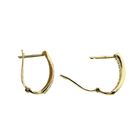 Image 5 of Gold semicircular earrings with zirconia
